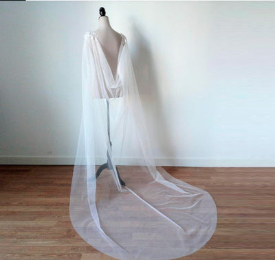 Chal Nupcial de Encaje Mesh Elegante - Image 15