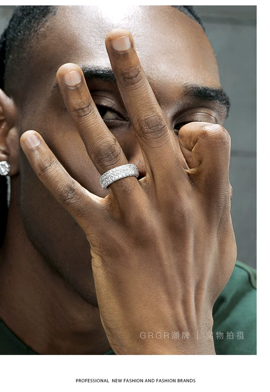 Juego de Anillos de Diamante Hip-hop para Hombre - Diseño Exclusivo - Image 23