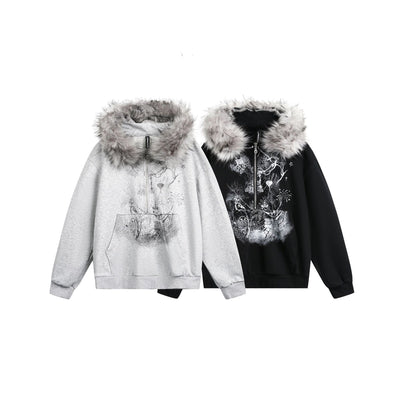 Suéter Cardigan con Cuello de Piel y Cierre de Cremallera - Image 12