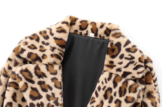 Abrigo Leopardo Efecto Pelaje Sintético Largo Medio - Image 38