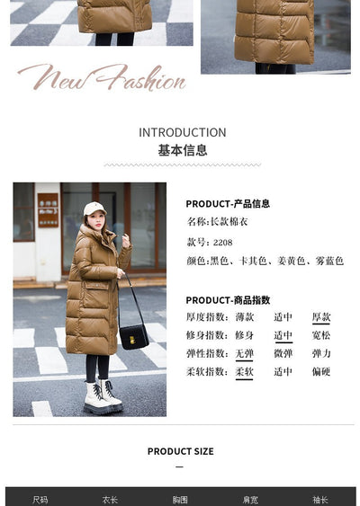 Abrigo Largo de Invierno Estilo Coreano para Mujer - Image 11