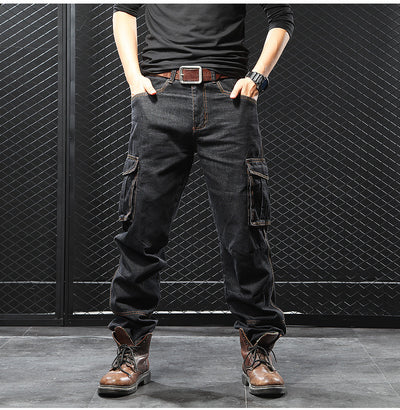 Pantalones Cargo Rectos Holgados Talla Grande para Hombre - Image 12