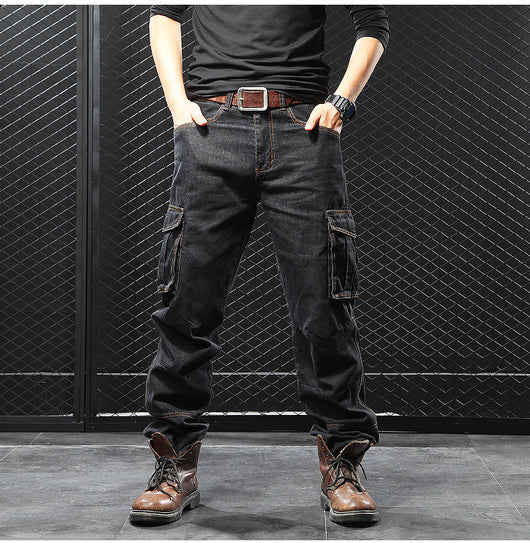 Pantalones Cargo Rectos Holgados Talla Grande para Hombre - Image 12