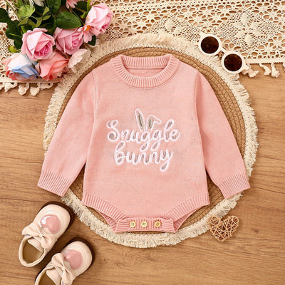 Suéter Infantil con Orejas de Conejo y Bordado de Letras para Pascua - Image 22