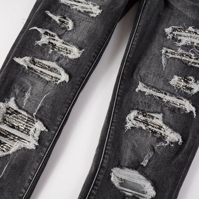 Pantalones Denim Slim Fit con Parches - Corte Moderno para Hombre - Image 18