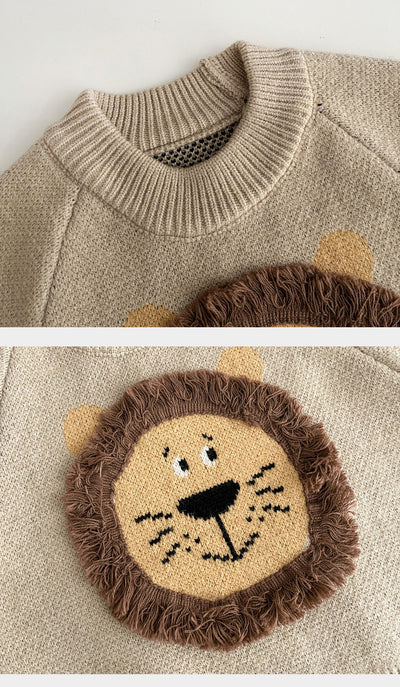 Conjunto de Regalo Bebé Suéter Tejido Pequeño León - Image 9