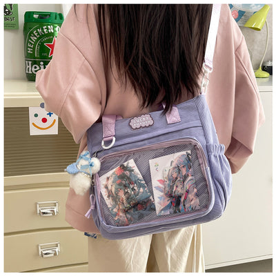 Bolsa Crossbody Transparente de Gran Capacidad Estilo Japonés para Estudiantes - Image 30