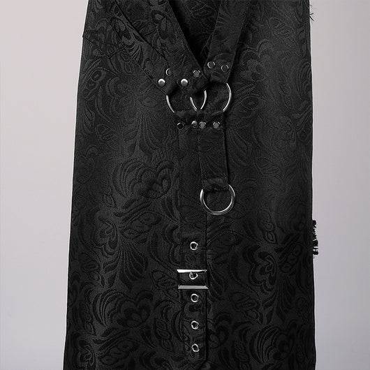 Falda Asimétrica Gótica Dark Rock Punk en Gris Ceniza - Image 20