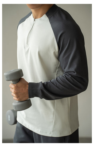 Playera Manga Larga con Cierre y Contraste de Colores para Hombre - Image 22