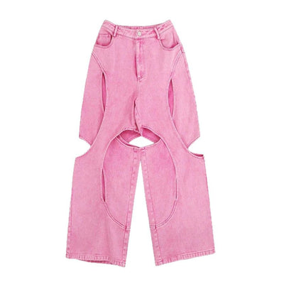 Jeans Rotos de Talle Alto Estilo Americano para Mujer - Image 9