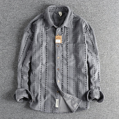 Camisa Casual Hombre Estilo Navajo Retro Americano - Image 12
