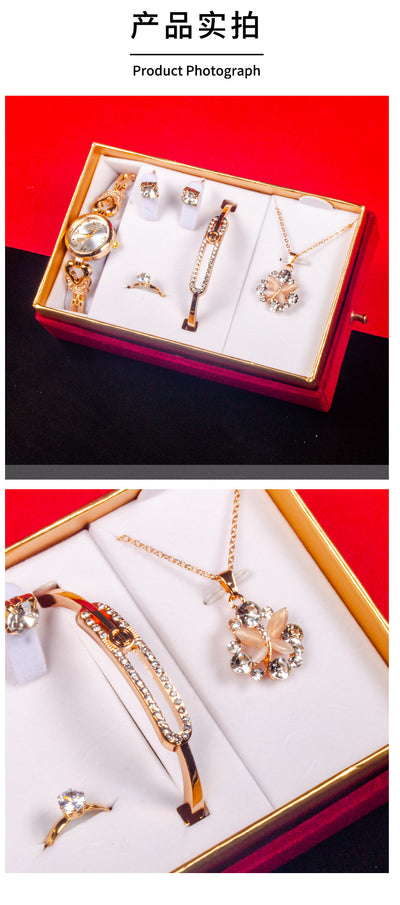 Set de Joyería Festival Diosa: Reloj, Pulsera, Collar y Aretes - Image 11