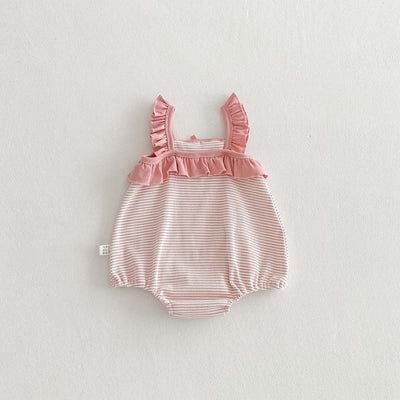 Jumpsuit Niña Verano Rayas con Volantes sin Mangas - Image 24