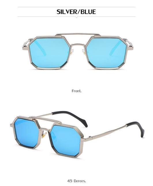 Gafas de Sol Steampunk Marco Poligonal Compacto - Image 26