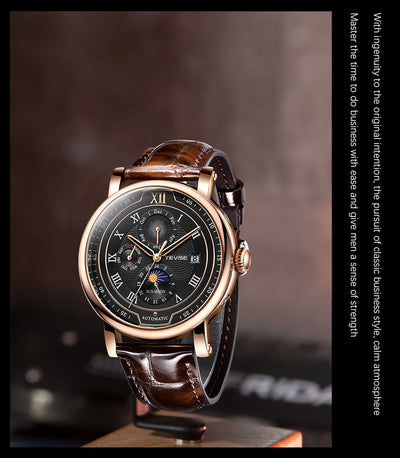 Reloj Automático Fases Lunares Resistente al Agua para Hombre - Image 36