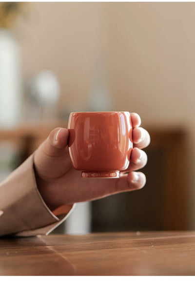 Taza de Té Cerámica Rojo Prohibido Alta Temperatura con Esmalte Artesanal - Image 11