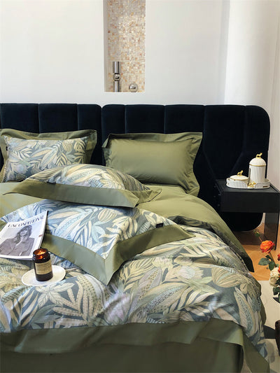 Juego de Cama de Algodón Premium Estilo Campestre con Flores Digitales - Image 44