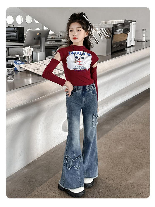Pantalones Vaqueros Elásticos Casuales Versátiles para Niñas - Image 21