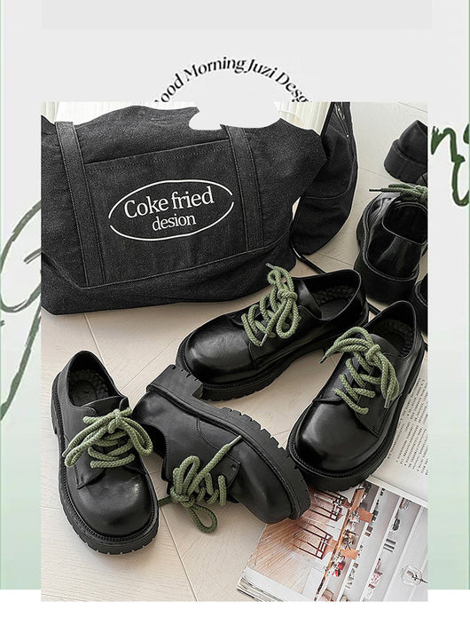 Zapatos Casuales de Cuero con Plataforma Elevadora para Hombre Big Head Derby - Image 25