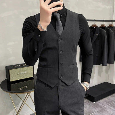 Chaleco de Traje Ejecutivo para Hombre Talla Grande - Image 15