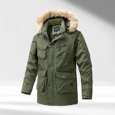 Parka de Invierno para Hombre Acolchada con Capucha y Cuello de Piel - Image 21