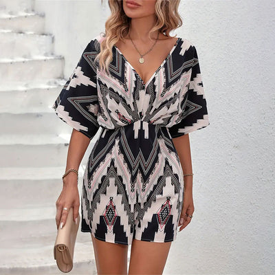 Jumpsuit Estampado Cuello V Manga Suelta y Cómoda - Image 16