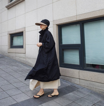 Abrigo Largo Tipo Gabardina para Mujer Talla Grande - Primavera y Otoño - Image 26