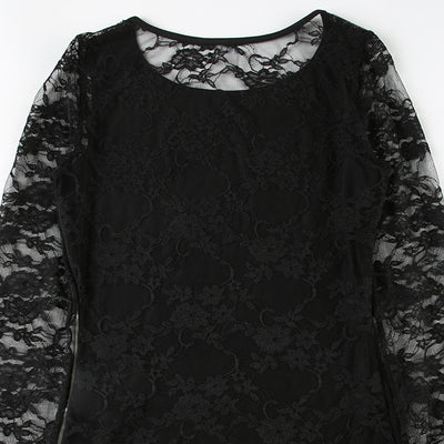Blusa Sexy Encaje Espalda Descubierta Ajustada Elegante - Image 26