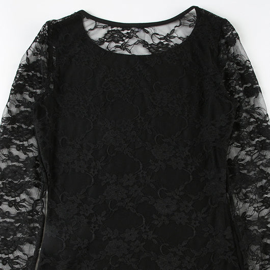 Blusa Sexy Encaje Espalda Descubierta Ajustada Elegante - Image 26