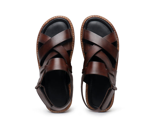 Sandalias Casuales de Cuero Genuino para Hombre - Comodidad de Verano - Image 11