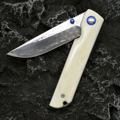 Cuchillo Plegable de Acero Damasco Premium - Portátil y Resistente - Image 18