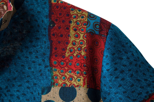 Camisa de Lino Floral Casual para Hombre - Image 37