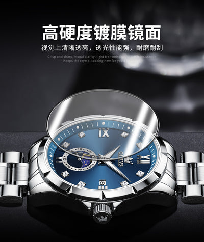 Reloj de Cuarzo para Hombre con Diamantes y Calendario - Elegancia Ejecutiva - Image 9