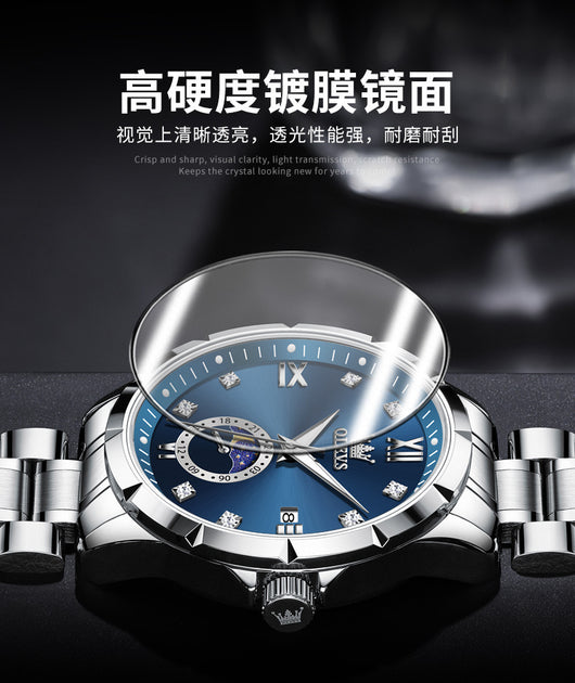 Reloj de Cuarzo para Hombre con Diamantes y Calendario - Elegancia Ejecutiva - Image 9