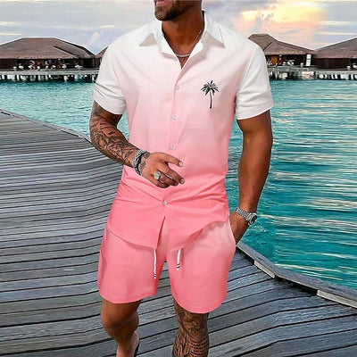 Conjunto Hawaiano Hombre: Camisa y Shorts Holgados de Manga Corta - Image 42