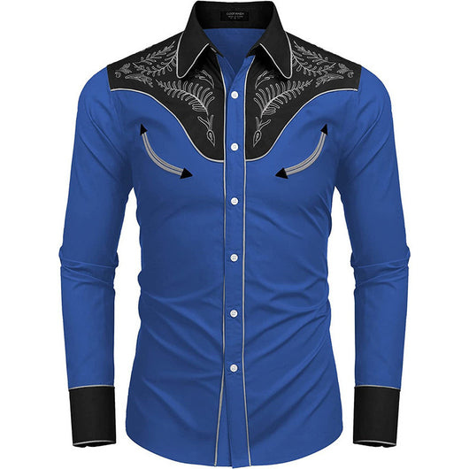 Camisa Suelta Estampada Estilo Western Americano - Image 24