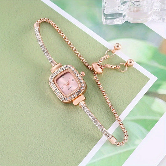 Reloj de Diamantes Cuadrado para Mujer de Moda - Image 29