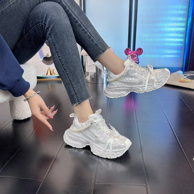 Tenis Dad Shoes Transpirables con Efecto Hielo Cristalino - Image 17