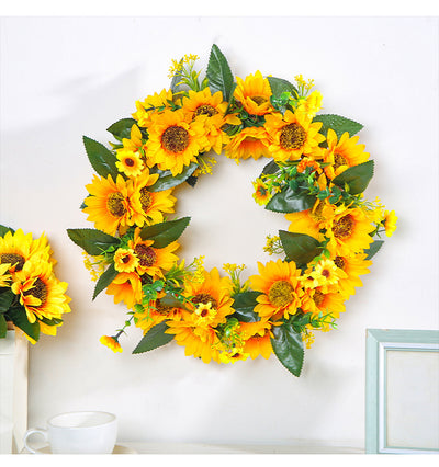 Adorno de Pared Girasol Primavera con Ratán y Madera Rústica - Image 14