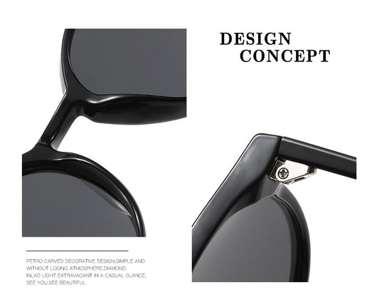 Round black full-rim sunglasses with vibrant blue polarized lenses, ideal for sun protection and fashion. - Image 21