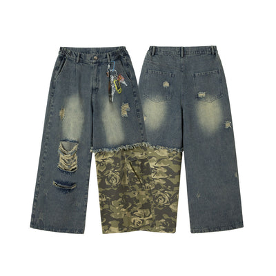 Pantalones Vaqueros Rotos para Hombre - Estilo Industrial - Image 22