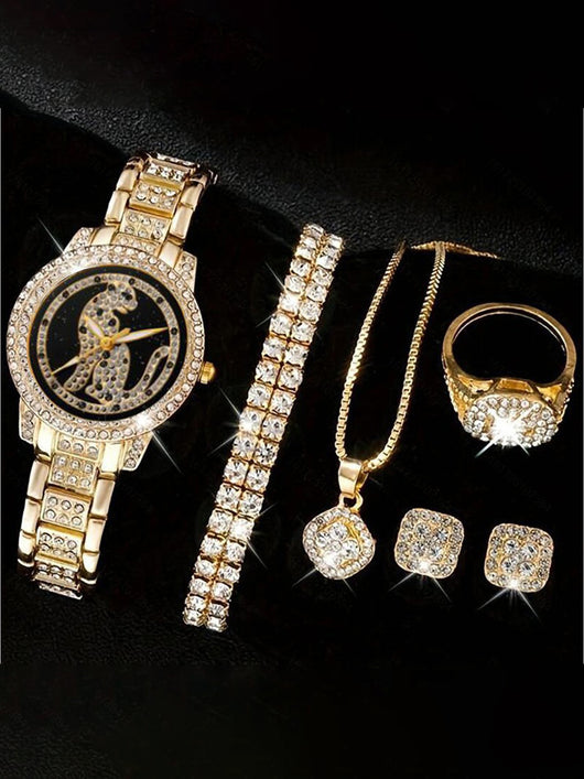 Reloj para Mujer con Diamantes Incrustados - Conjunto Cornucopia - Image 9