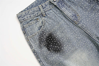 Pantalones Jeans Rectos Anchos con Detalles de Strass - Diseño Casual Moderno - Image 12