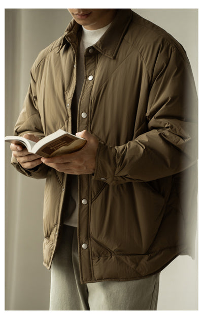 Chaqueta de Invierno Acolchada para Hombre con Cuello Tipo Camisa - Image 16