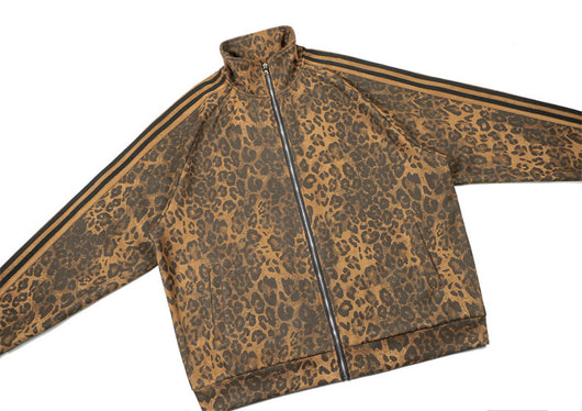 Chaqueta Retro Leopardo con Cuello Alzado y Cierre - Image 31