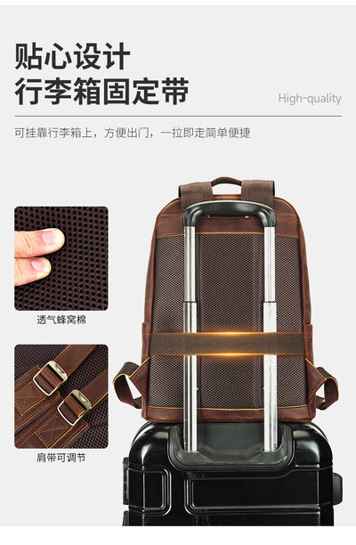 Mochila de Cuero para Hombre con Gran Capacidad - Image 13