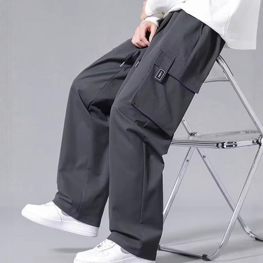 Pantalones Cargo Rectos para Niños con Bolsillos Amplios y Cordón Ajustable - Image 14