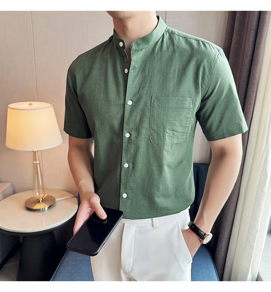 Camisa Hombre Lino Algodón Transpirable Ligera - Image 16
