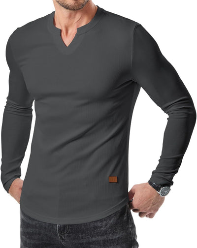 Camiseta Manga Larga Hombre Otoño Invierno - Diseño Sólido Casual - Image 22