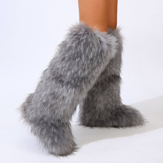 Botas Altas de Invierno con Forro Cálido y Suela Plana - Image 13